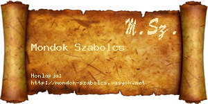 Mondok Szabolcs névjegykártya